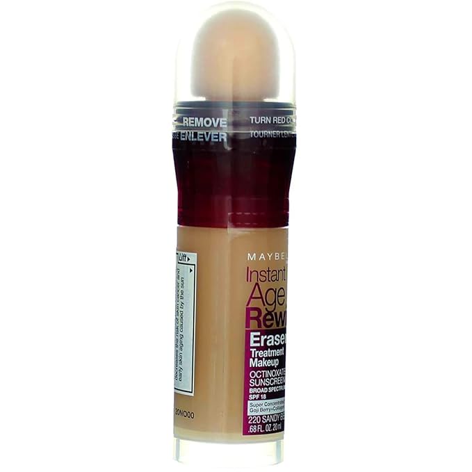 Maybelline New York Instant Age Rewind Eraser Treatment Makeup, Sandy Beige [220] 0.68 Ounce