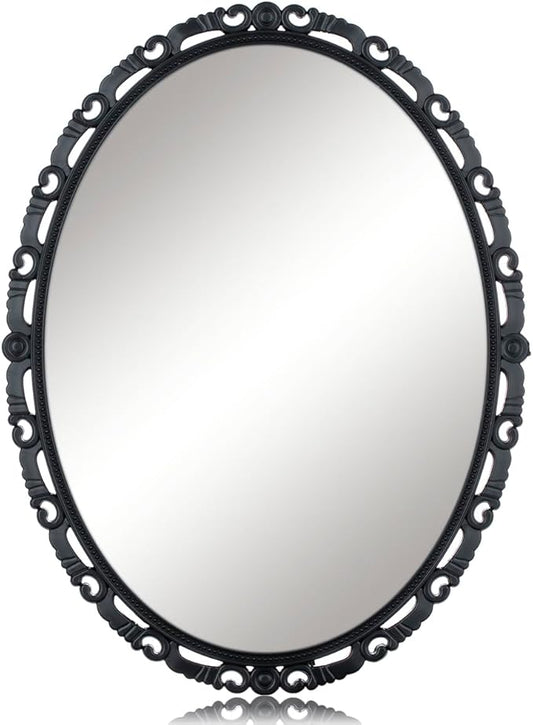 Magnetic Locker Mirror, 5"x7"Real Glass Small Mirrors for Locker with Magnetic Backing, for School Locker, Bathroom, Household Refrigerator, Locker Accessory, Workshop Toolbox or Office Cabinet(Black)