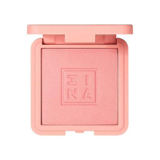 3INA The Blush 348 - NEW Formula - Natural, Light Mineral Powder Blush For Sensitive Skin - Blendable, Buildable Rouge - Pigmented, Dewy Glow - Vegan, Cruelty Free Makeup - Natural Color - 0.26 Oz