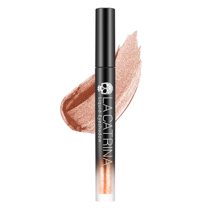 Liquid Eyeshadow Shimmer, Metallic Bronze Eyeshadow Makeup for Girl Women, Warm Eye Look, High-Impact, Glittery Finish, One-Swipe Coverage, No Transfer, No Fading, Long Wearing for 24 Hours, #4