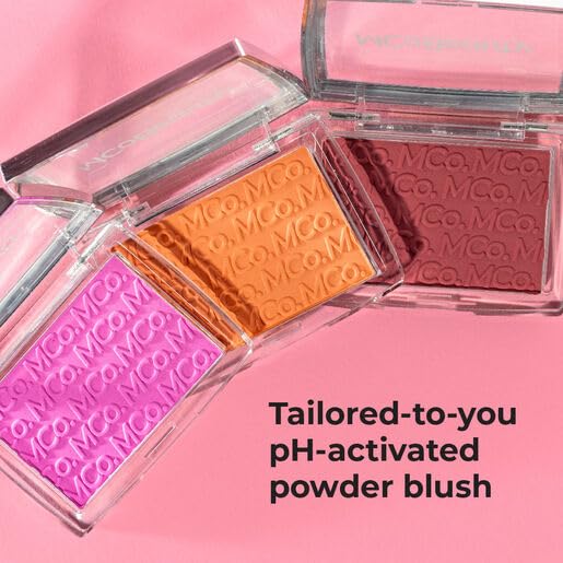 MCoBeauty Glow Up pH Powder Blush - Rosy Pink, Customizable Matte Blush, Vegan, Cruelty Free Cosmetics
