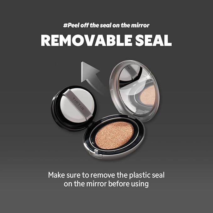 [*Mini Size*] TIRTIR Aura Glow Silver Cushion | Korean Cushion Foundation, (#33C Hazel, 0.15 Fl Oz)