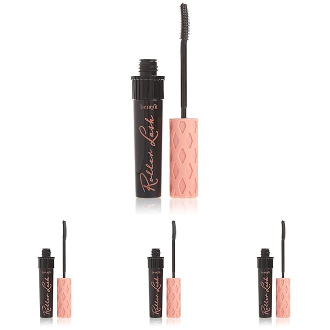 Benefit Cosmetics Roller Lash Super Curling & Lifting Mascara in Black 0.3 oz (Pack of 4)