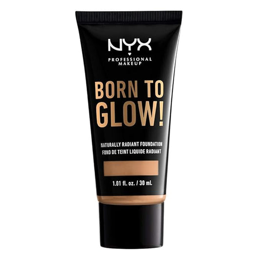NYX PROFESSIONAL MAKEUP Born To Glow Naturally Radiant Foundation, Medium Coverage - Neutral Buff