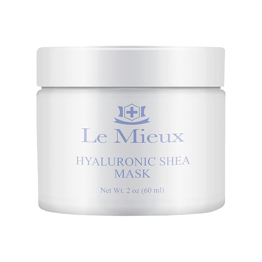 Le Mieux Hyaluronic Shea Mask - Hydrating Cream Mask for Dry & Mature Skin with Shea Butter & Botanical Extracts, Hyaluronic Acid Facial Mask with No Parabens or Sulfates (2 oz / 60 ml)