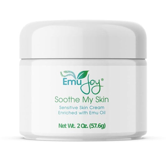 Soothe My Skin Cream for Sensitive Skin - Stocking Stuffers. Eczema Cream Psoriasis Atopic Dermatitis Lichen Sclerosus. Emu Oil with Only Natural Ingredients