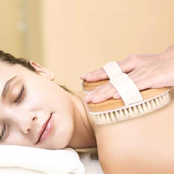 2 Pcs Dry Brushing Body Brushes Body Exfoliating Scrub Brush Shower Massage Brush Leg Circulation Brush Body Wash Scrubber Brush