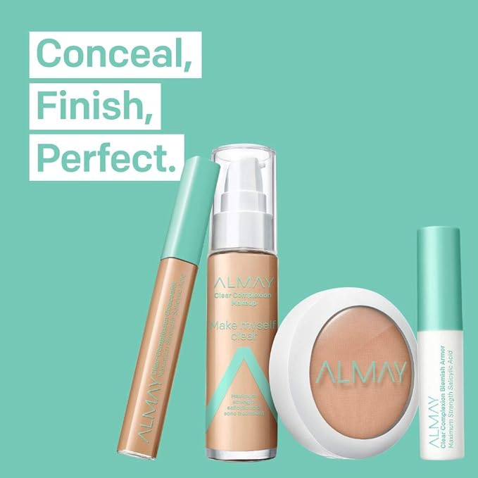 Almay Clear Complexion Concealer, Hypoallergenic, Cruelty Free, Oil Free, Dermatologist Tested, with Aloe and Salicylic Acid, Dark, 0.18 Fluid Ounce
