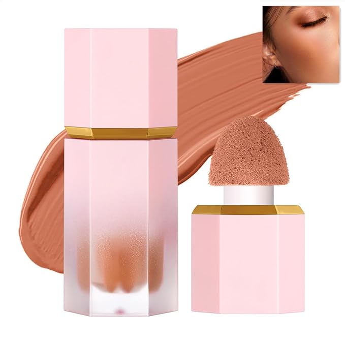 Cheek Gel Cream Liquid Blush Makeup, Soft Lightweight Breathable Feel, Long-Wearing, Smudge Proof, Natural-Looking, Skin Tint Blush Makeup (#106 BIRTHDAY SUIT)