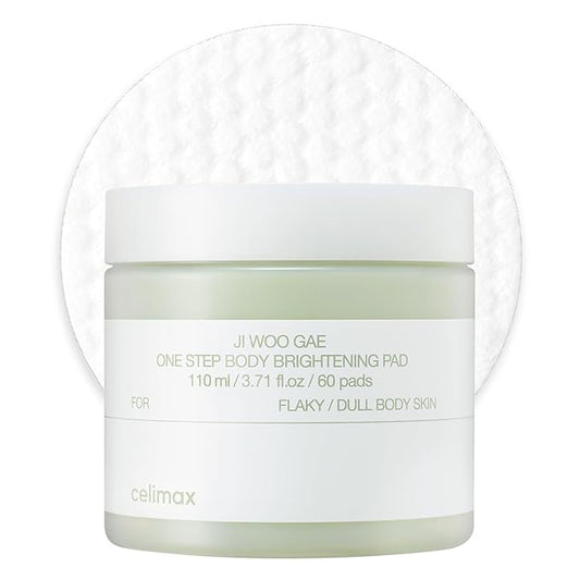 celimax ONE STEP Body Brightening Pad | with Green Tea & White Truffle, for Underarm, Knee & Elbow, Gentle Exfoliating & Hydrating Body Scrub, 110ml (60 pads)