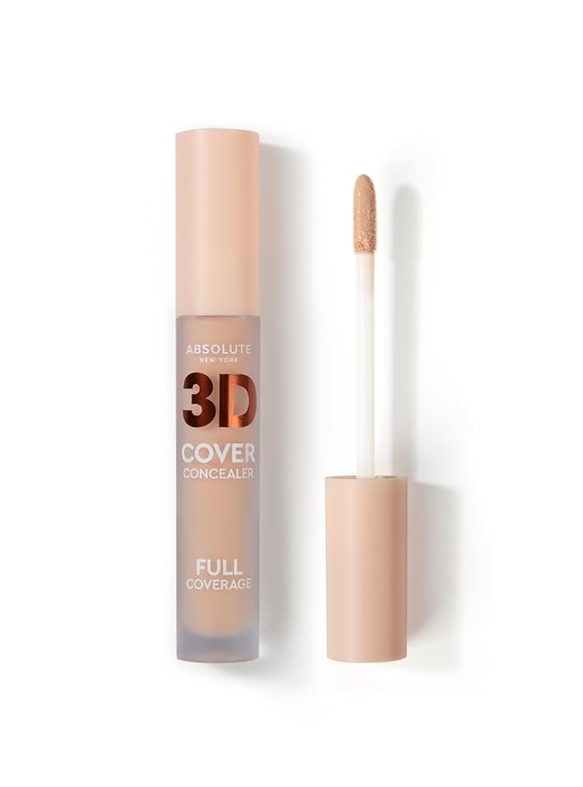 Absolute New Yor 3D Cover Concealer, Full Coverage Concealer for Flawless Skin, Long-Lasting Formula, Ideal for Concealing Imperfections