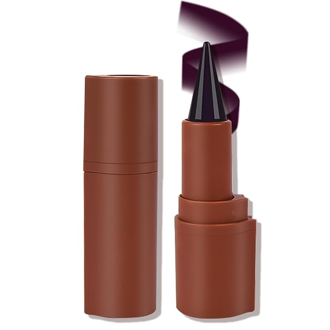 2 in 1 Lip Liner Pencil and Lipstick Lip Combo Set, Matte Nude Black Dark Brown Red Lip Liner, Smooth Creamy Lip Pencil, High Pigmented Non-Smudging Waterproof Long Lasting Lip Makeup 05#