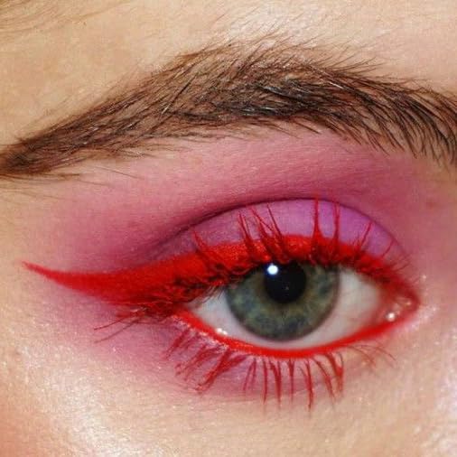 Maydear Red Mascara for Eyelashes, Waterproof Colored Mascara Long Lasting Smudgeproof Color Mascara for Women Fast Dry Lengthening Eye Makeup Party Stage Use