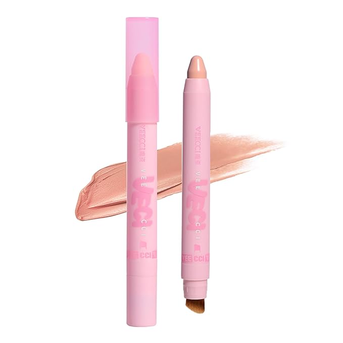 Blush Stick - Precise Makeup Stick with Brush, Moisturizing, Long-lasting Buildable Color for Easy Sculpting, Highly Pigmented Matte Finish, Ideal for Foundation & Concealer
