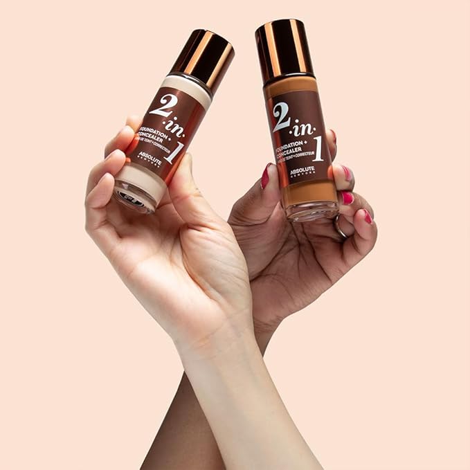 Absolute New York 2-in1 Foundation + Concealer (Neutral Shell, 1.41 fl oz pack of 1)