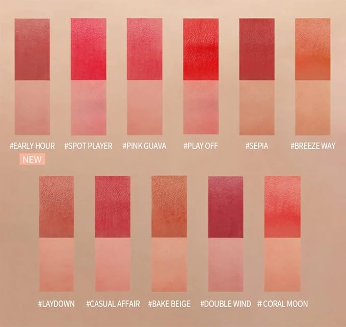 3CE BLUR WATER TINT(4.6g) soft lip with less smear with a blurry finish (#DOUBLE WIND) with sun cream(1ml*3ea)