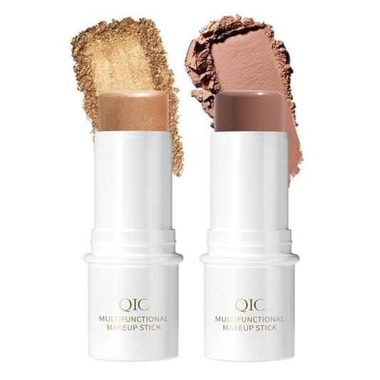 Cream Contour and Hightlight Stick Set Face Shading Concealer Stick Hightlighter Bronzer Beauty Wand Natural Makeup