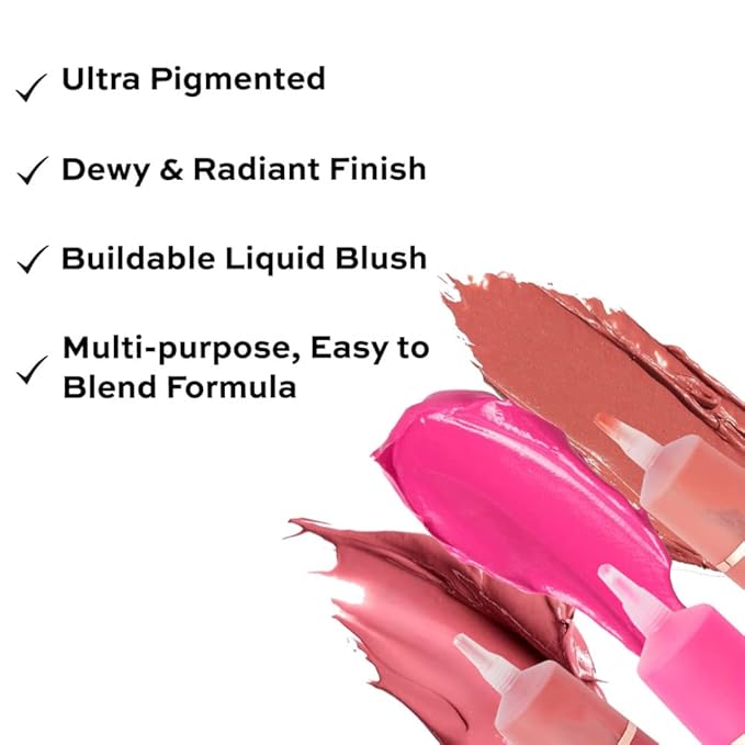 Revolution Beauty, Superdewy Liquid Blush, Richly Pigmented & Buildable, Blendable Formula, Blush Me Up, 0.5 Fl. Oz.