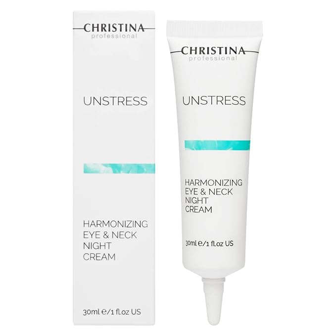 -CHRISTINA- Unstress Harmonizing Eye & Neck Night Cream with Retinol | Overnight Skin Repair for All Skin Types | Eye Cream Revitalizes, Nourishes, and Hydrates your Skin 1 fl. oz (30 ml)