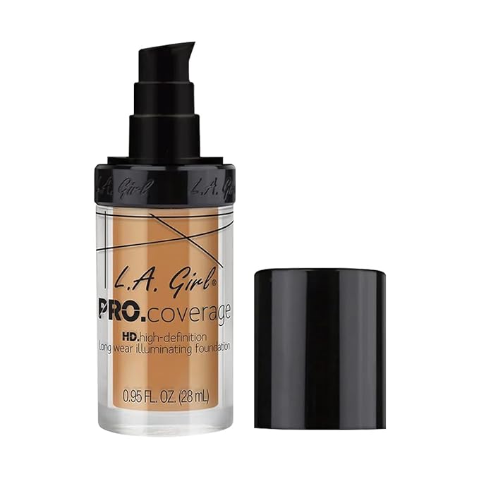 L.A. Girl Pro Coverage Liquid Foundation, Nude Beige, 0.95 Fl Oz