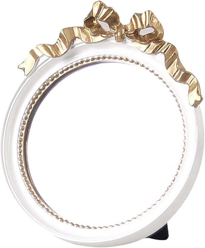 1pc European Style Single Side Mirror Resin Antique at White