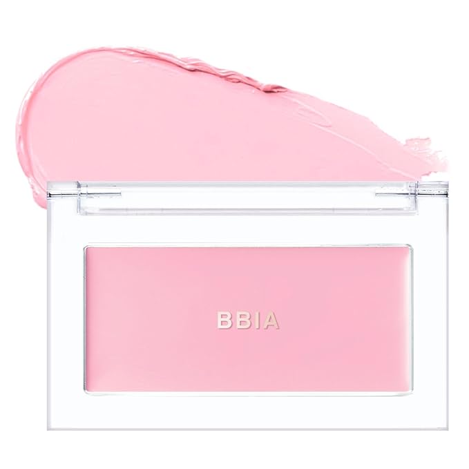 BBIA Ready To Wear Downy Cheek Cream Blush 8 Color - Creamy Blendable & Buildable Blush Dewy Texture & Matte Finish High Pigment Longlasting Lightweight Natural Face Makeup, 0.10oz (07 DOWNY ANGEL)