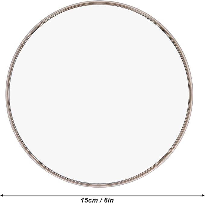 30X Magnifying Mirror, 6 Round Makeup Mirror, Wall Mounted Compact Mirror, 3 Suction Cups Magnifier Travel Essential, Use for Facial Makeup Cosmetic Absorption Shaving (Gold)