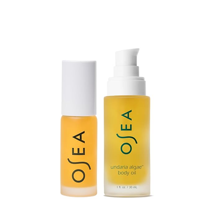 OSEA Juicy Duo Gift Set - Hyaluronic Lip Oil Booster & Undaria Algae™ Body Oil - Travel Size - Stocking Stuffer - Gift for Her