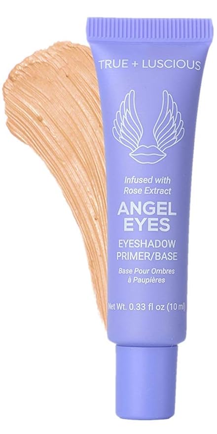 Angel Eyes Eyeshadow Primer by True + Luscious - Clean Formula with Rose Extracts - Vegan, Paraben Free, & Cruelty Free Eye Primer - Great for Oily Lids & Prevents Creasing - 0.33 oz (Shade: Dark)