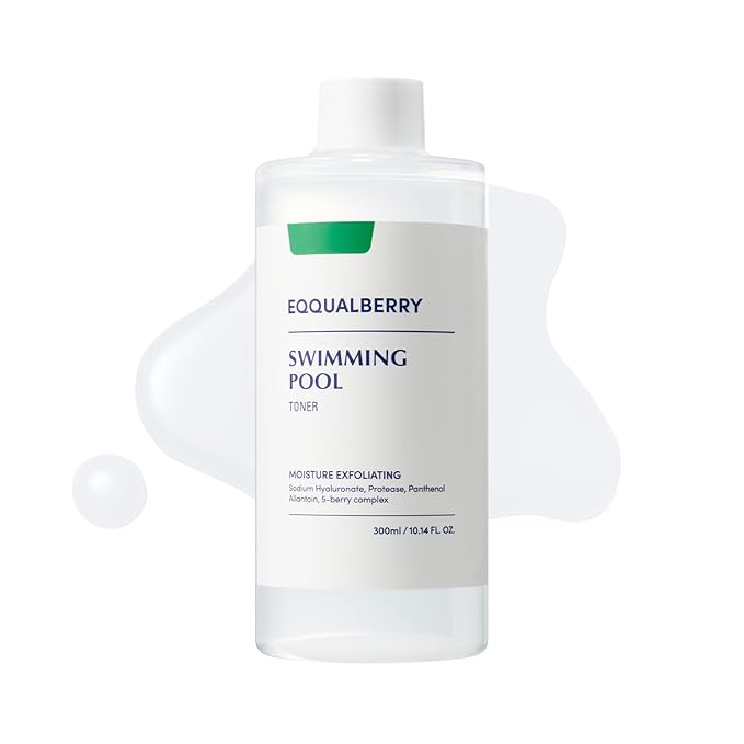 Swimming Pool Toner - Korean Toner for Daily Exfoliating & Deep Hydration with Natural Enzyme Protease & Hyaluronic Acid, For Sensitive Skin, 10.14 Fl Oz (300ml)