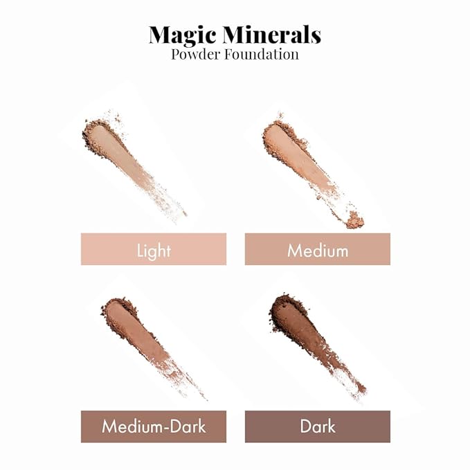 Magic Minerals by Jerome Alexander Jumbo Size Mineral Powder Foundation with Color Correctors, Antioxidant Skincare Formula (Light)