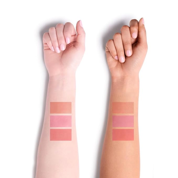 3 IN 1 Brown Nude Face Highlight Bronzer Powder Palette for Face Cheeks Contour Brightening, Buildable Matte Coverage Natural Makeup,Ultra Sculpt Nose Shadow Eyeshadow Primer 01# (01#, 3 Grid)