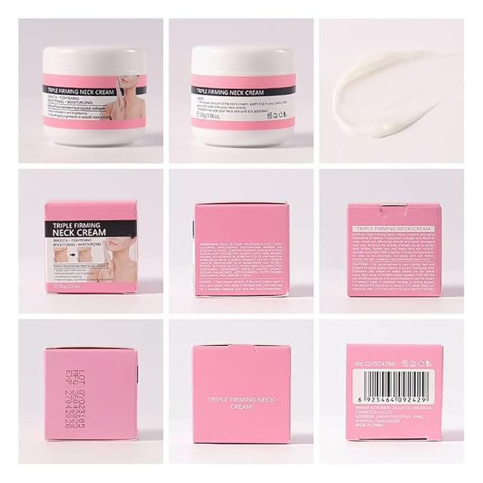 Neck Cream Travel Size Mini Wrinkle Remover Firming Smooth Skin Anti-Wrinkle Anti-Aging Moisturizing Nourishing Fast-Absorbing Non-Greasy Spring Summer Autumn Winter Neck Care, 1.06 oz