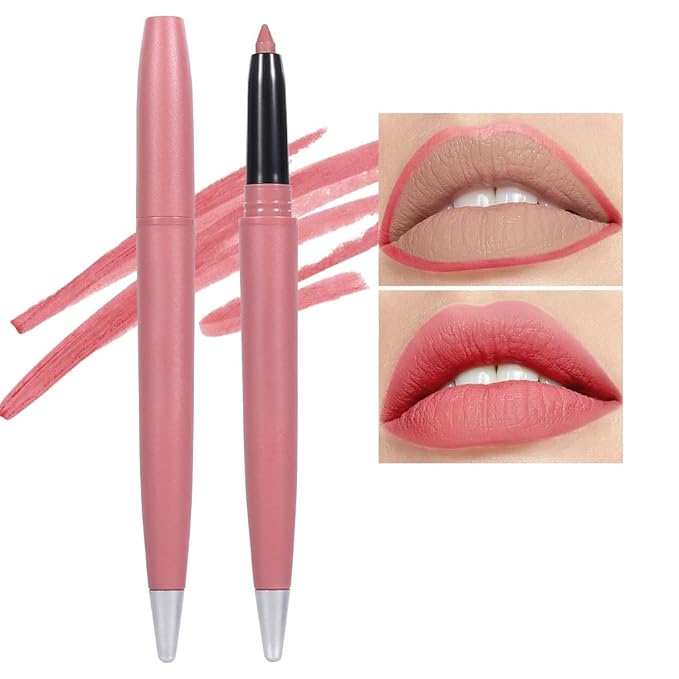 Matt Nude Lipstick Lipliner Lip Crayons Pack Set,Velvet Moisture Smooth Matte Lipstick Pencils,Waterproof&Waterlasting, (01, Pack of 1)