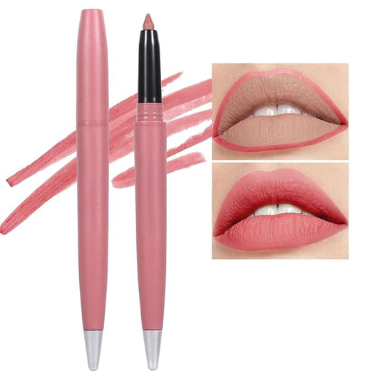 Matt Nude Lipstick Lipliner Lip Crayons Pack Set,Velvet Moisture Smooth Matte Lipstick Pencils,Waterproof&Waterlasting, (01, Pack of 1)