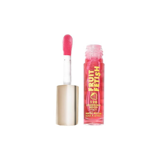 Milani Fruit Fetish Lip Oil with Vitamin E for Instant Hydration, Fruit Extract Infused Lip Treatment and Moisturizing Lip Gloss - Strawberry Melon