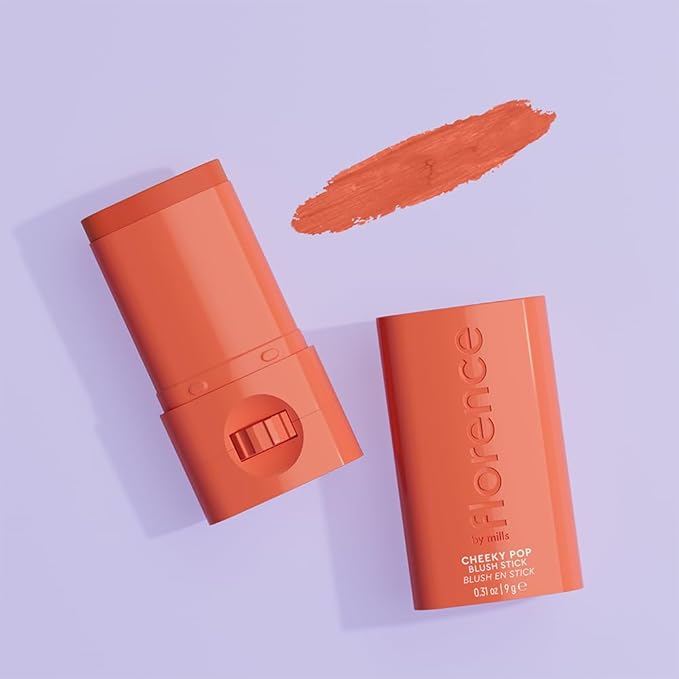 florence by mills Cheeky Pop Blush Stick, Iridescent Izzy (peach shimmer), 0.31 oz/ 9g