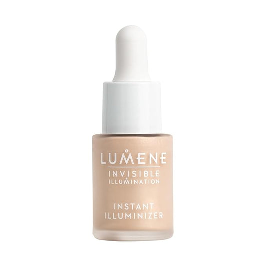 Lumene Invisible Illumination Instant Illuminizer Golden Hour - Lightweight Hydrating Liquid Highlighter - Glowing Skin Makeup Highlighter for a Natural Radiance - Highlight Illuminator (0.5 Fl Oz)