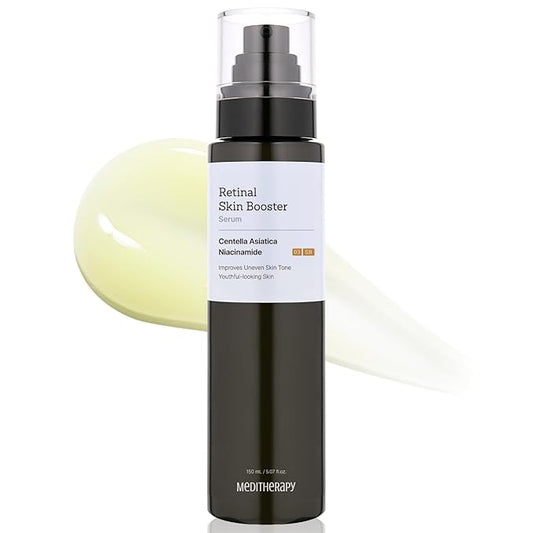 MEDITHERAPY Retinal Skin Booster Serum – Beginner-Friendly, Non-Irritating Retinol for Face and Body – Pore Minimizer, Wrinkle Treatment, Glass Skin – Korean Skin Care, 5.07 Fl. Oz Large Size