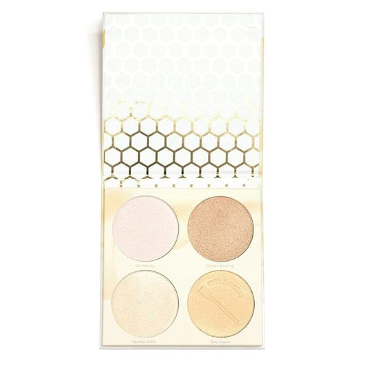 Beauty Bakerie Highlighter Makeup Palette for Women, Blendable Highly Pigment Contour Palette for Natural Glow, Powder Makeup for Face & Cheek, 4 Shimmer Shades, Milk & Honey