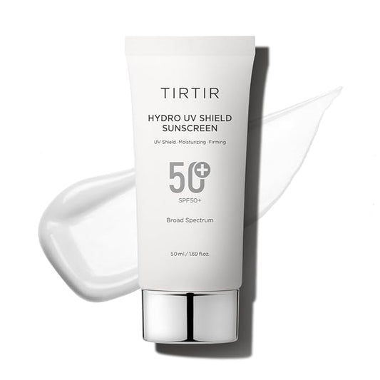 TIRTIR Hydro UV Shield Sunscreen | SPF 50+ UVA/UVB Protection, Lightweight, No White Cast, Non-greasy, Korean Sunscreen, 1.69 Fl Oz (Pack of 1)