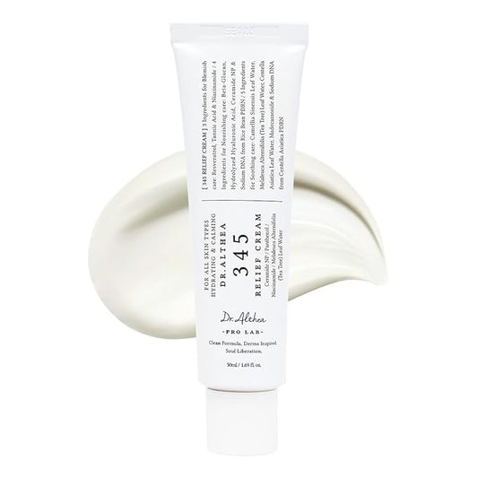 Dr.Althea 345 Relief Cream, Daily Face Moisturizer, Blemish Relief Care, Soothing Recovery & Moisture, Korean Vegan Skin Care for All Skin Types, 1.69 Fl Oz (Ver.2 - Pack of 1)