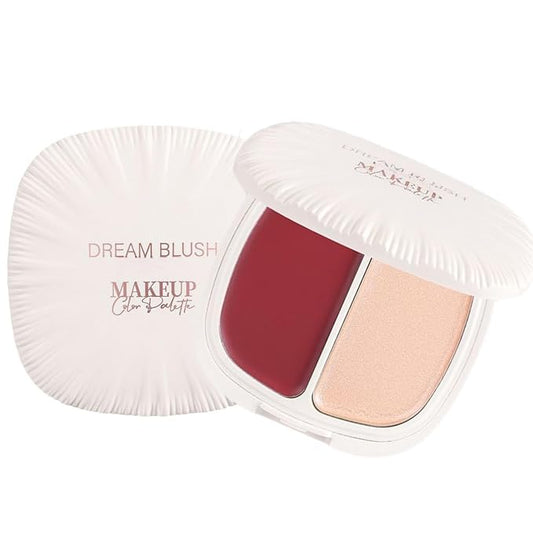 2 Colors Cream Blush for Cheeks Creamy & Ultra Pigmented Formula Face Blushes Makeup Cosmetics #04