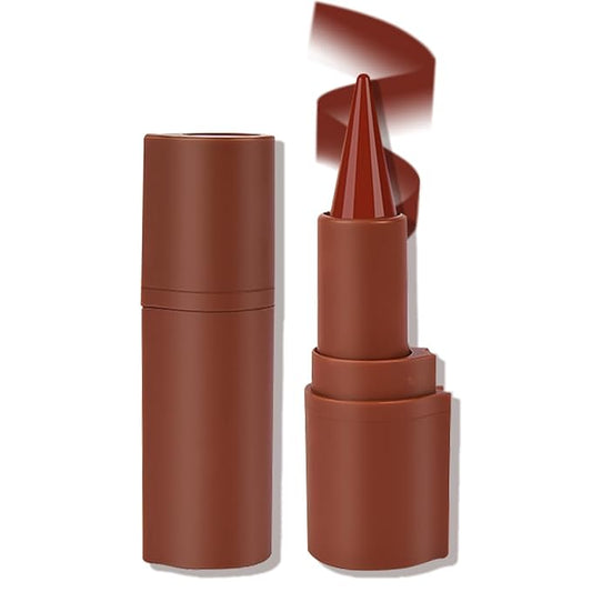 2 in 1 Lip Liner Pencil and Lipstick Lip Combo Set, Matte Nude Black Dark Brown Red Lip Liner, Smooth Creamy Lip Pencil, High Pigmented Non-Smudging Waterproof Long Lasting Lip Makeup 02#