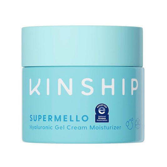Kinship Supermello Hyaluronic Gel Cream Moisturizer – Hyaluronic Acid Face Lotion – Lightweight + Hydrating – Plump, Smooth + Soothe – Nourish Dry Skin – Rich Daily Use Clean Skin Care (3.3 oz)
