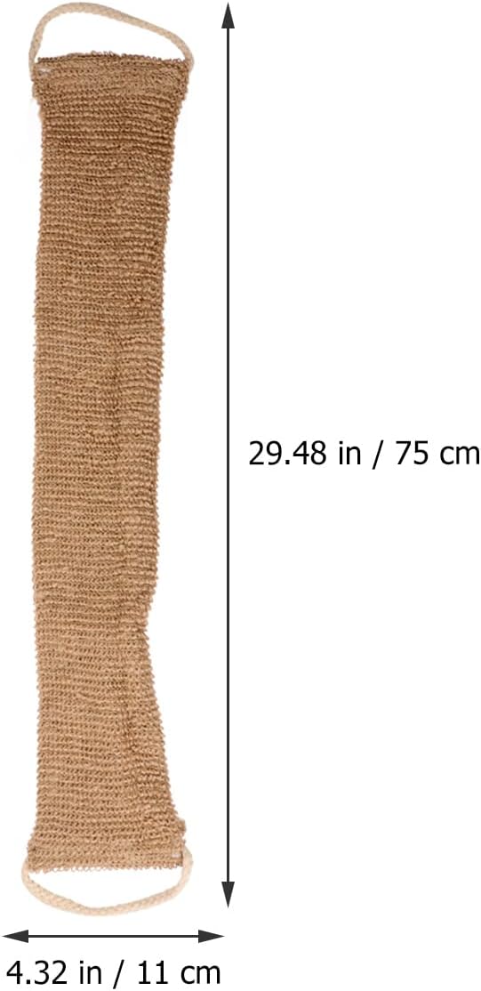 2pcs Ramie Back Strip Gloves Massage Towels Bath Scrubber for Body Cleaning Scrubber Bath Sponges for Shower Cleaning Towels Deep Clean Body Brush Plant Brown Bath Towel Spa