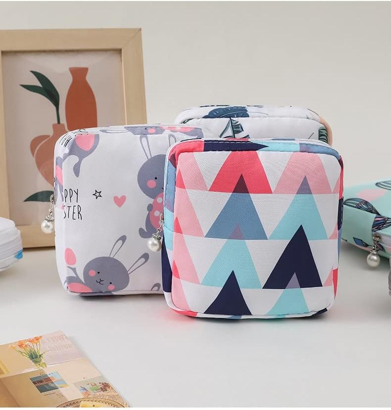 2PCS Mini Makeup Bag,Cute Pocket Cosmetic Bag,Portable Small Make Up Bags for Women,Travel Cosmetic Bag Small Makeup Pouch,Mini storage bag for Sanitary pad,coin,lipstick,jewelry