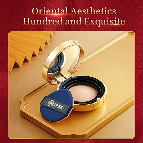 zeesea [Palace Identity Air Cushion BB Cream Moisturizing Foundation Waterproof Concealer Long Lasting Brighten Makeup Natural Cover (C01#Pottery White)