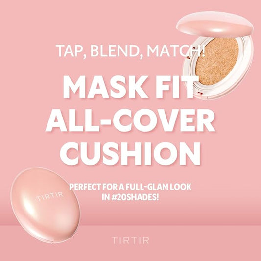 [*Mini Size*] TIRTIR All Cover Pink Cushion | Korean Cushion Foundation, (#51N Fudge, 0.15 Fl Oz)