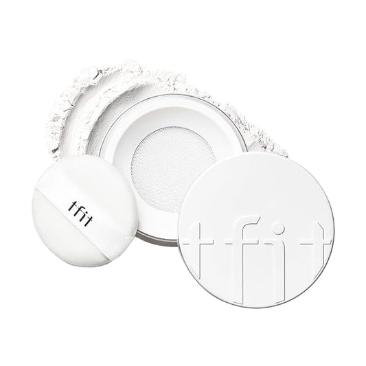 Translucent Set Finishing Powder - Sebum Control Face Loose Powder, Matte & Silky Finish, Lightweight, Long-lasting, Korean Makeup, 0.24 Oz. (01 White, 0.24 Oz.)
